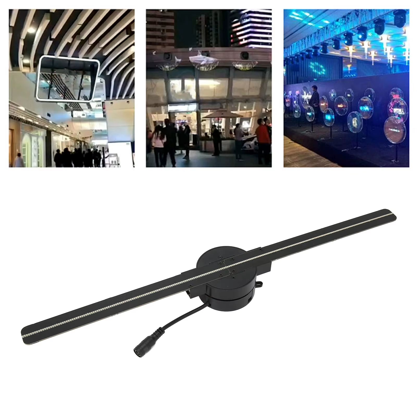 Wifi 3D Hologram Fan 3D Hologram Projector 176 Degree Viewable Angle 100‑240V 2000X224 Stable Custom Editing for Business